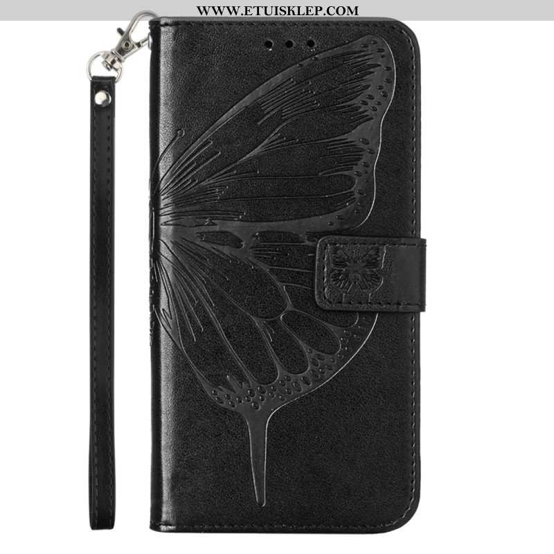 Etui Folio do Xiaomi Redmi Note 12 5G Kwiatowy Motyl